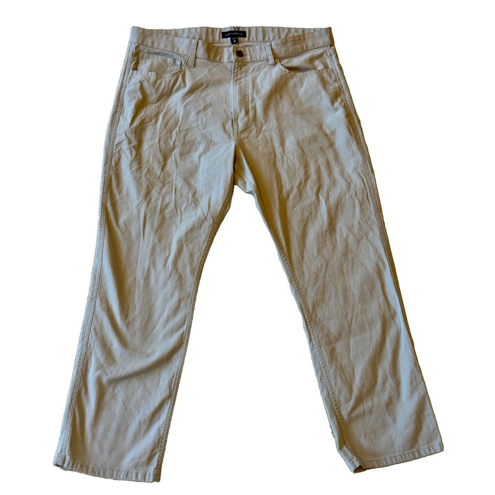 Lucky Brand 38x30 Men's Beige Khaki Stretch 5-Pocket Pants Straight Leg Casual